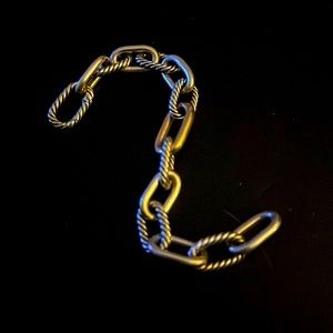 Authentic David Yurman Madison Link Bracelet with Rose Gold Link